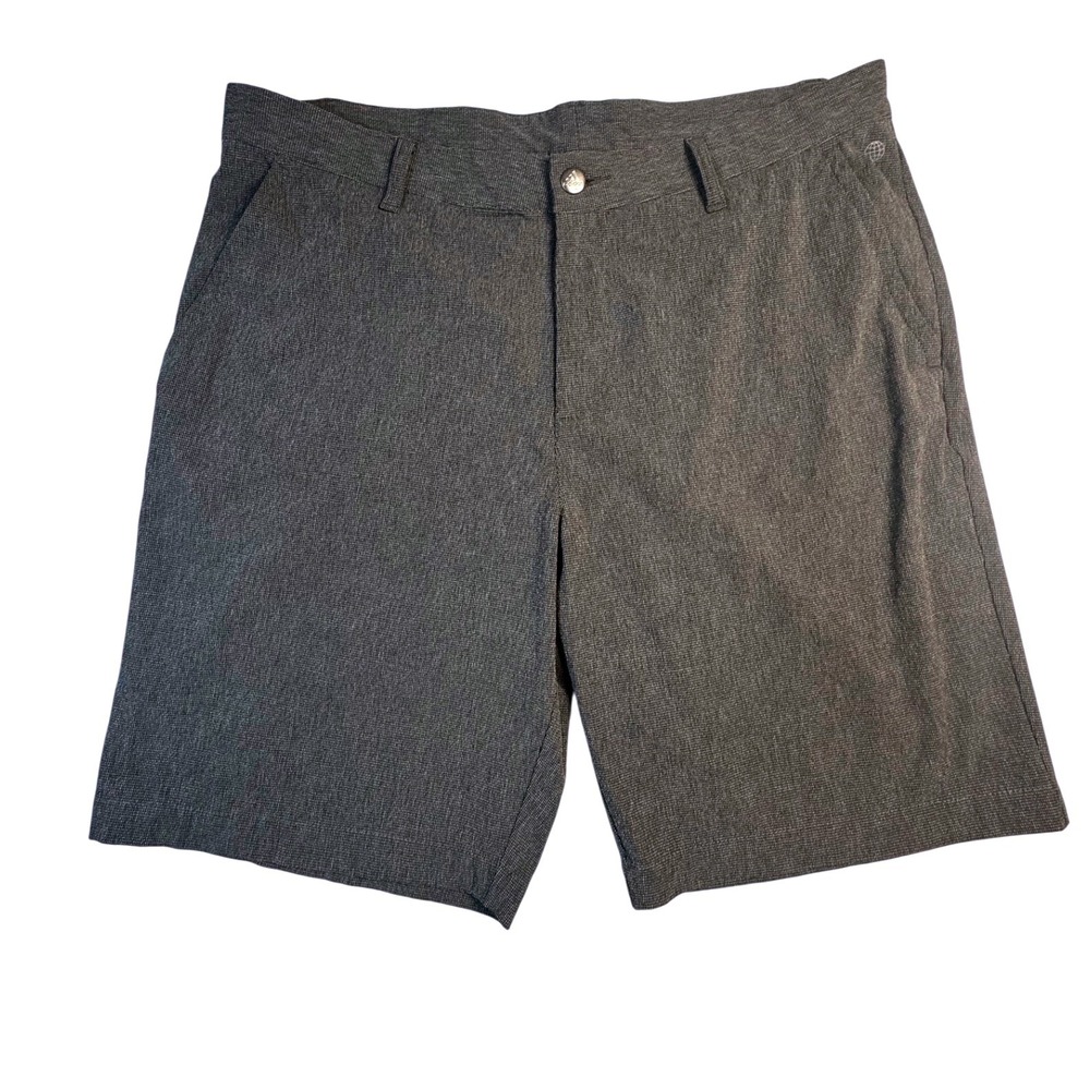 Adidas Golf Shorts Mens 34 Gray Heather Crosshatch‎ Performance Athletic HA6217